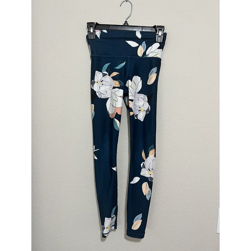 Athleta Floral Elation 7/8 xxSmall Tight Constellation Blue Multi Navy Women